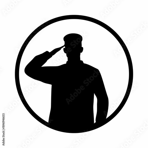 Veterans Day Silhouette. Flat Image