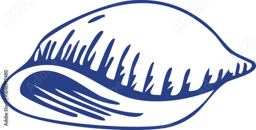 Hand Drawn Marine Life Line Icons Set