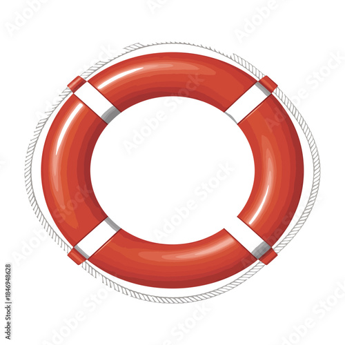 life buoy on white background