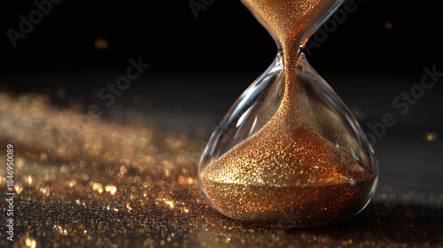 An hourglass that represents the concept of passing time 