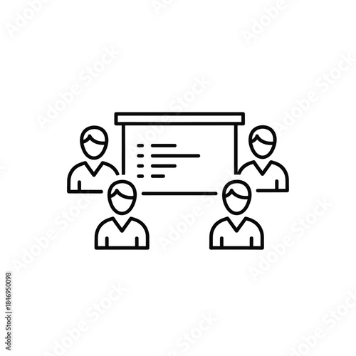 black and white presentation with audience clip art preview