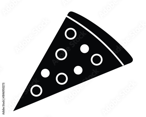 Single slice of pizza with cheese and toppings delicious treat