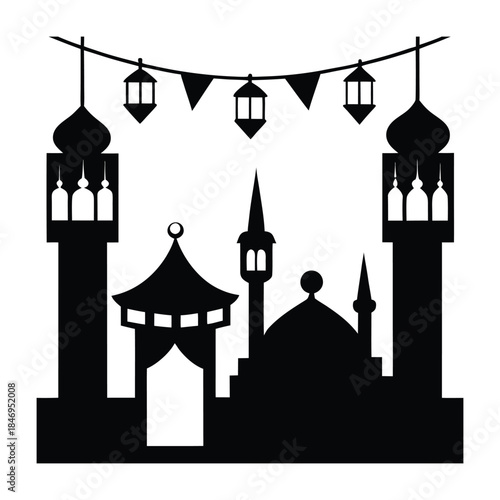 taj mahal vector illustration