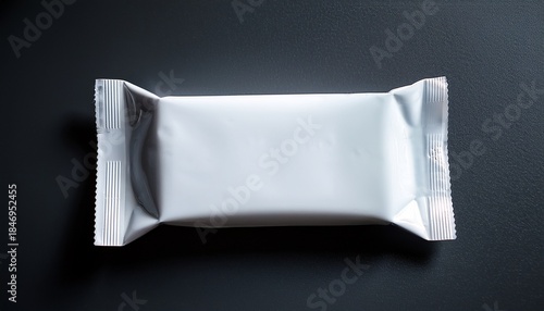 blank wet wipes flow pack isolated on background concept moist towelette packaging with a soft product on a dark background