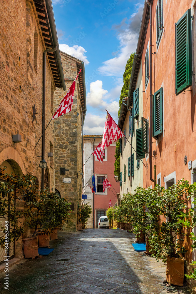 Fototapeta premium Historical center of the medieval city of San Chirico d'Orcia, Tuscany, Italy.