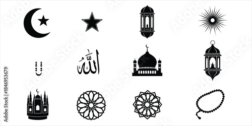 Islamic symbols and icons collection