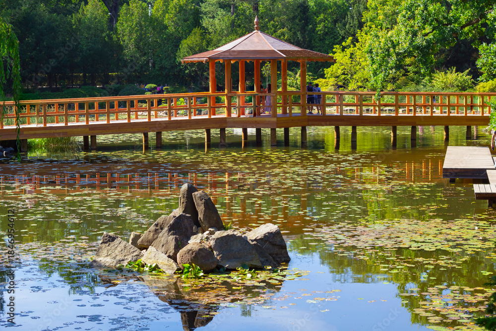 Φωτογραφία Beautiful scene of Japanese garden in wroclaw, Poland
