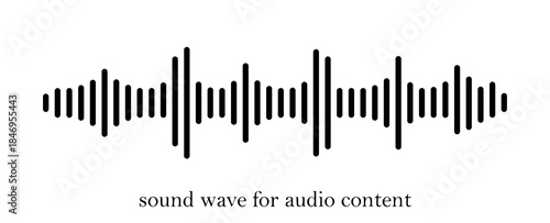 An abstraction in the form of a sound wave, rendered in black and white. The image symbolizes music, sound, and rhythm, evoking associations with modern media, technology, and digital culture.