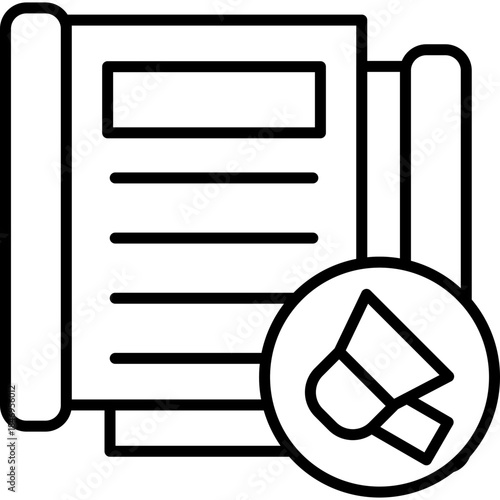 Press Release Icon Vector Element