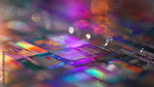 Semiconductor Wafer with colorful light