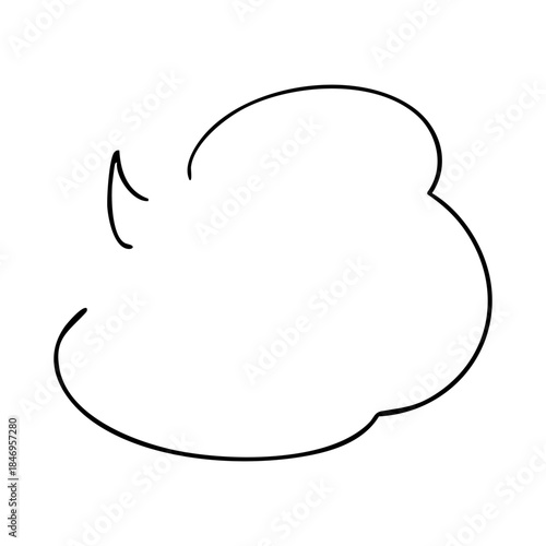 手書きの吹き出しのベクターイラスト 単品 フレーム シンプル ふきだし