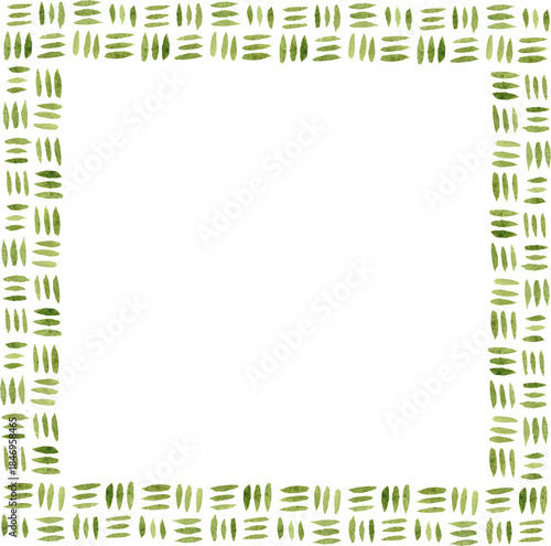 Minimal Green Pattern Watercolor Decorative Frame