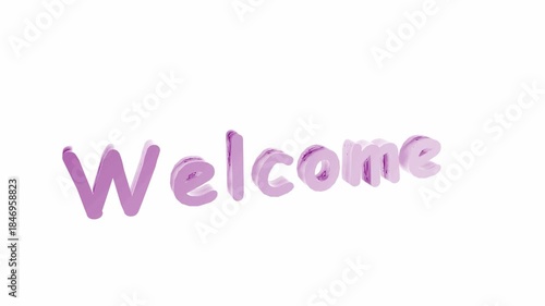 Purple Welcome Text Design
