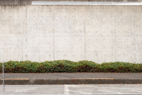 street wall background ,Industrial background, empty grunge urban street with warehouse brick wall