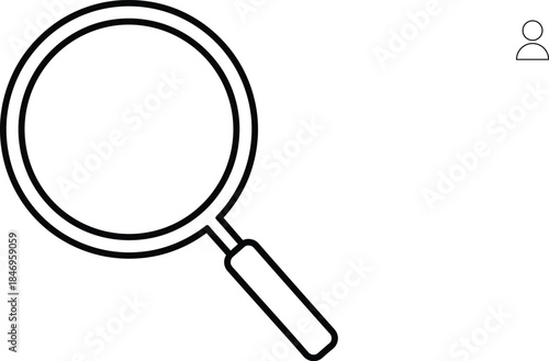 Magnifying glass icon symbolizing investigation and research