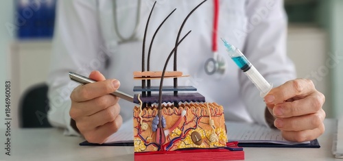 Фотография Plasma treatment, plasm lifting or PRP method point the introduction of the pati