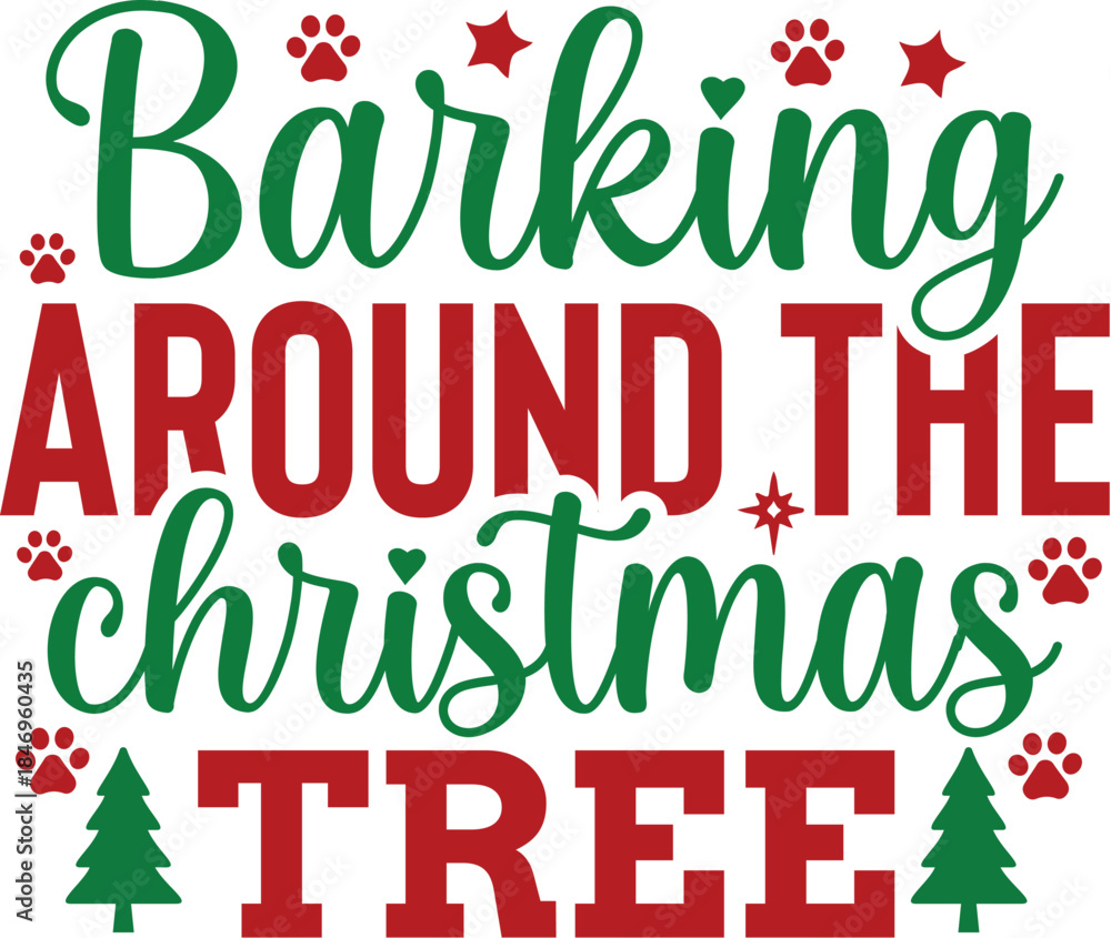 Fototapeta premium Dog Christmas Bandana svg design