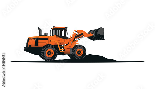Heavy equipment payloader logo construction logo.