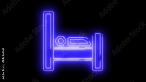 Human icon viduo neon animation	
