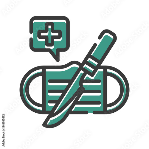 Medical surgery tools icon