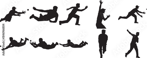 Silhouettes of Athletes Playing Sports