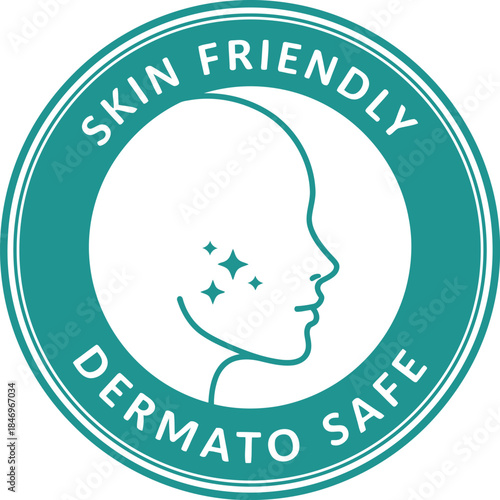 Skin Friendly Dermatologically Safe Cosmetic Product Badge Icon