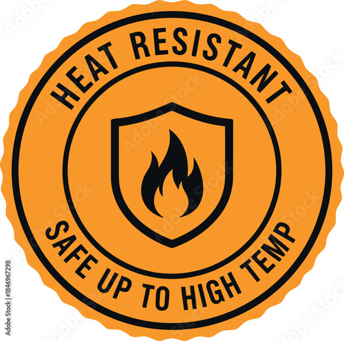 Heat Resistant Badge Icon for High Temperature Safety Labeling