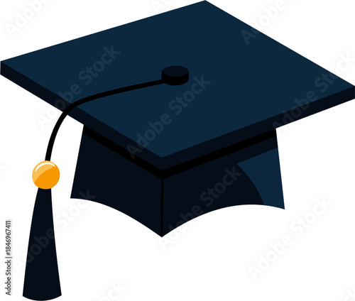 Vector illustration of a graduation cap mortarboard