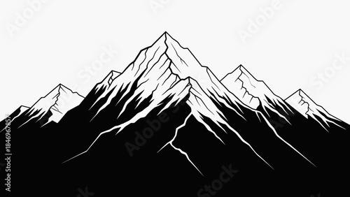 Black & White Flat Heart Illustration