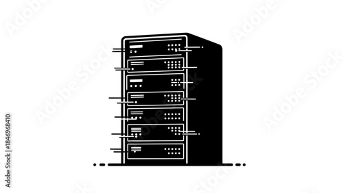 Steaming Black Rice Bowl, Flat Design