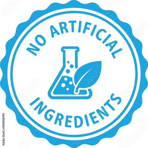 No Artificial Ingredients Badge Icon for Natural Food Labeling
