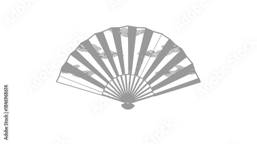 Black & White Flat Design Fan Illustration