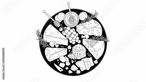 VR Interaction, Black & White Flat Design