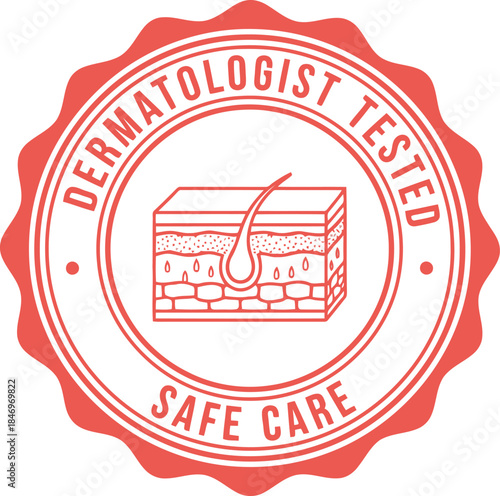 Dermatologist Tested Safe Care Badge for Skincare Product Packaging