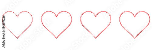 Heart vector icons. Set of love symbols isolated.