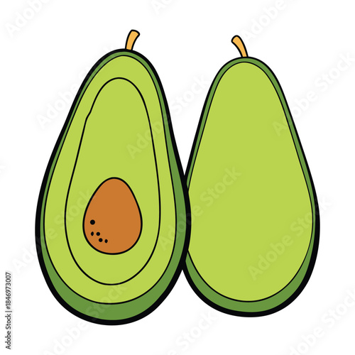 A ripe avocado with smooth green skin and creamy flesh, perfect for slicing, mashing, or adding to salads, toast, and healthy recipes.
