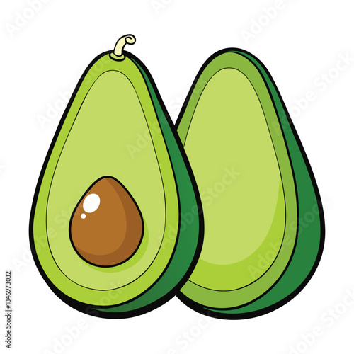A ripe avocado with smooth green skin and creamy flesh, perfect for slicing, mashing, or adding to salads, toast, and healthy recipes.
