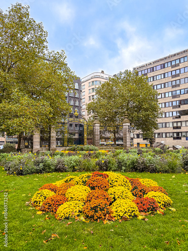Street view of downtown in Ostend, Belgium
