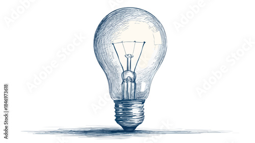 Creative Vector Illustration of Light Bulb with Additional Light Bulb, Conceptual Artwork for Innovation and Inspiration