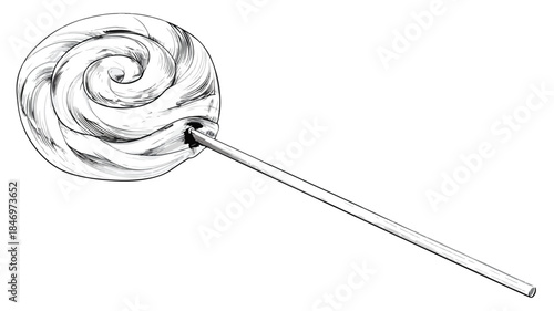 Colorful Lollipop Illustration on White Background - Vector Design