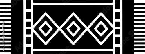 Geometric pattern with diamond shapes in silhouette