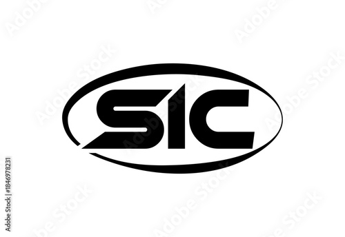 SIC Abstract Modern Lettermark Logo Design. Calligraphy professional initials vector logo Design.