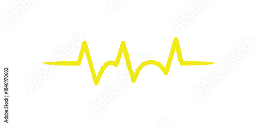 3D illustration of a medical heartbeat graph forming a heart shape on a white background as a vector EKG line symbol for business finance and web design concept