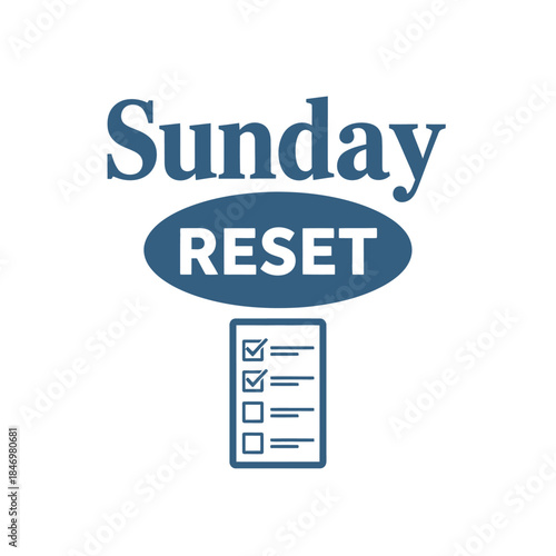 Sunday reset typography t-shirt design isolated on transparent background