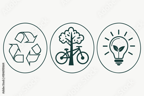 Eco Friendly Lifestyle Icon Set Minimal Vector W (3) Vector Icon