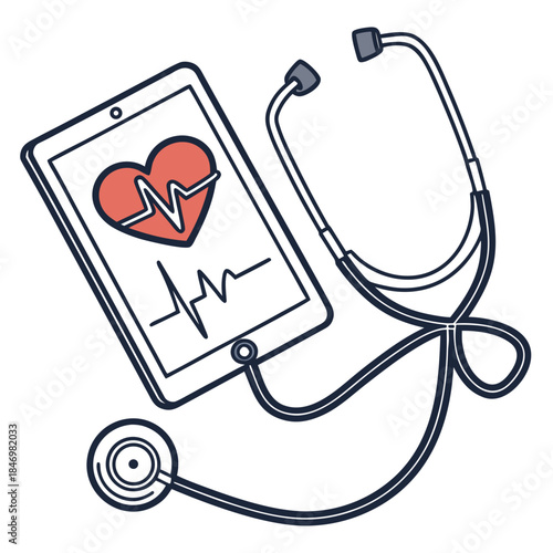 Medical Technology Device Icon Clean Vector Whit (1) Vector Icon