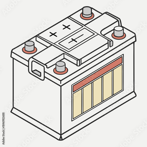 Lithium Ion Battery Pack Cutaway with Inner Structure Diagram