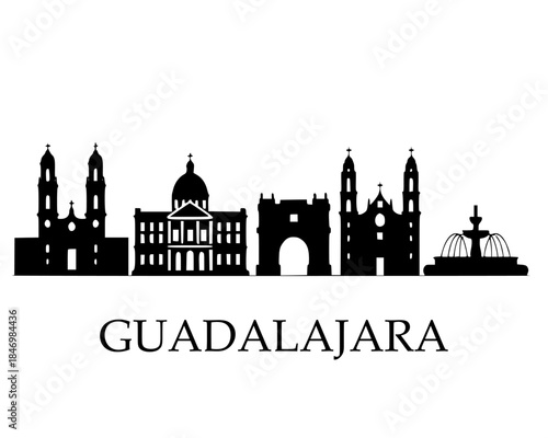 Guadalajara city skyline with iconic buildings and landmarks