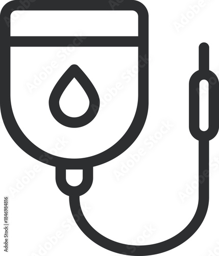 Medical Infusion Bag Icon for Healthcare and Treatment Services