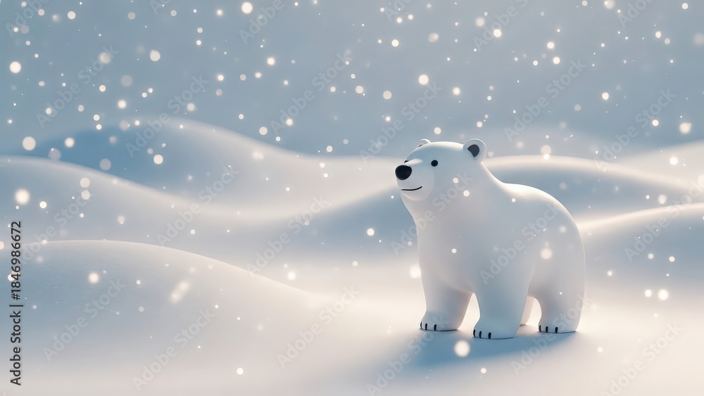 Fototapeta premium polar bear on ice
